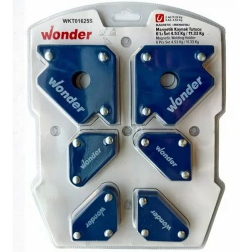 Wonder Manyetik Kaynak Tutucu 6lı Set 11,33Kg/ 4,53 Kg