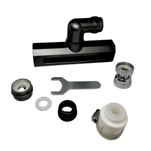 KUTULU ( SİYAH ) ( GENİŞ & ŞELALE ) ( 4 FONKSİYONLU ve 360° OYNAR BAŞLIK ) PERLATÖR MUSLUK UCU