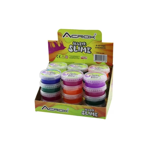 ACROX AX-826 HAZIR SLİME OYUN JELİ ( RENKLİ ) ( BRÜT:134GR ) ( 5-12 YAŞ )*24X4