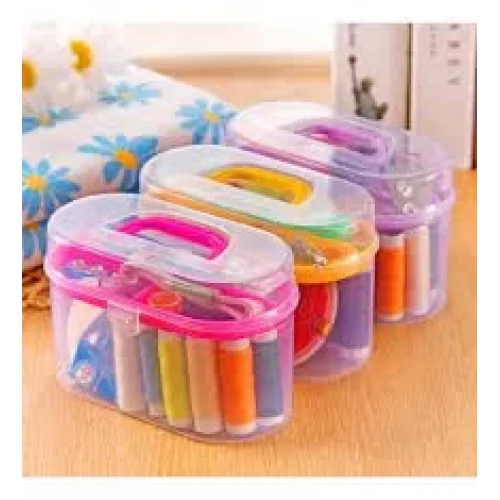 ALTINYAPRAK ÇANTALI DİKİŞ ÇEYİZ SETİ ( İPLİK & İĞNE & MAKAS& MEZURA )*85