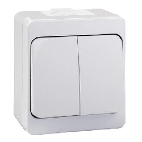 ATOM ( SIVA ÜSTÜ ) KOMİTATÖRLÜ 2Lİ ANAHTAR PRİZ*12X10