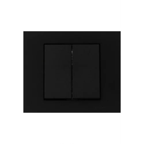 ATOM ( SİYAH ) KOMİTATÖRLÜ 2Lİ ANAHTAR PRİZ*12X10