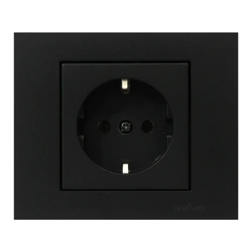 ATOM ( SİYAH ) TOPRAKLI PRİZ*12X10