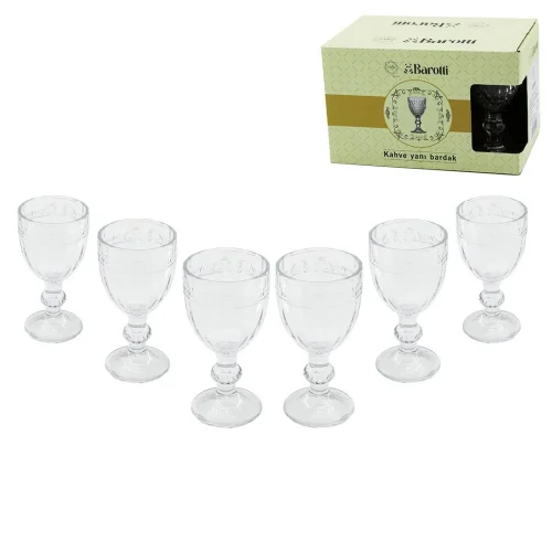 BAROTTİ DMR-9138 ( 6PCS ) KAHVE YANI ( CAM ) BARDAK*24=K