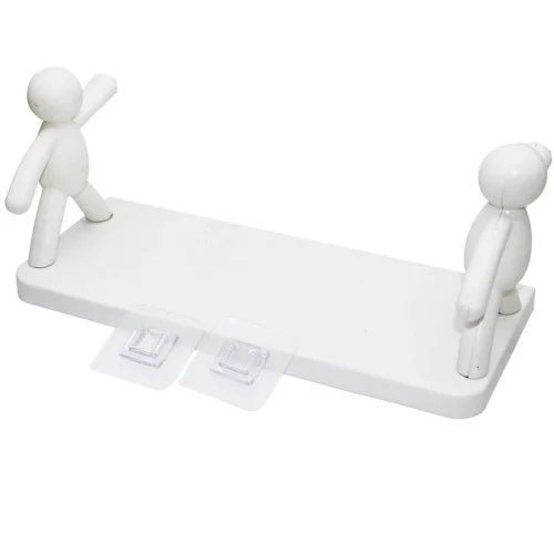 BAYSA-1124 ( BEYAZ ) ( 13.5X33CM ) ( RAMBO MANKEN ) TUTACAKLI  PLASTİK ETEJER ( YAPIŞKANLI ) (ETAJER)*50