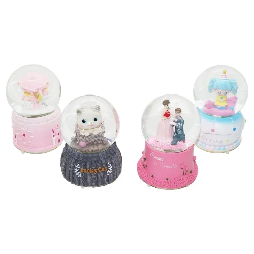 BAYSA-1563 ( BÜYÜK BOY ) ( PİLLİ ) ( IŞIKLI & MÜZİKLİ ) KAR KÜRESİ*24