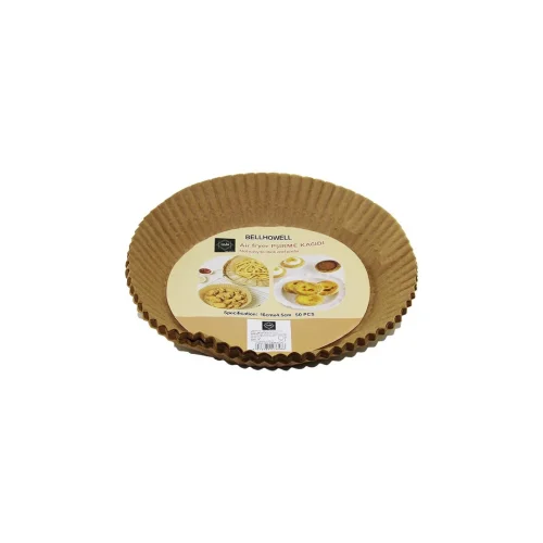 BELLHOWELL DMR-4154-4541 ( 50PCS & TABAK MODELİ ) ( KARE TABAN:16CM X KENAR: 4.5CM ) AİR FRYER PİŞİRME KALIP (KAĞIT)*200