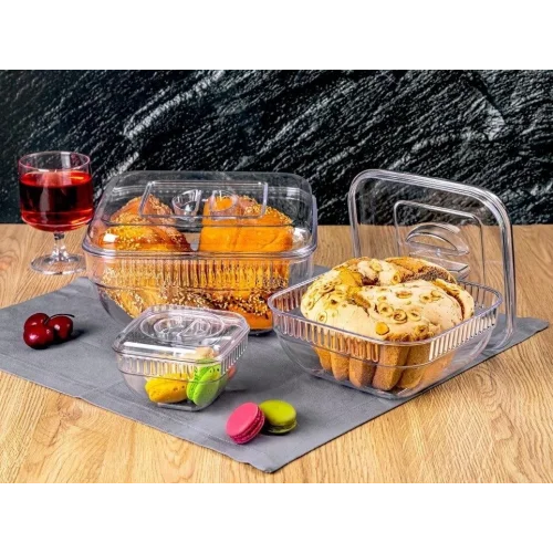 CRYSTAL WARE F-406 ( 3PCS SET ) ( KARE & 5150-5250ML ) SAKLAMA KABI ( MİKA & KRİSTAL PLASTİK ) ( 350ML & 1400 & 3400ML )*12=K