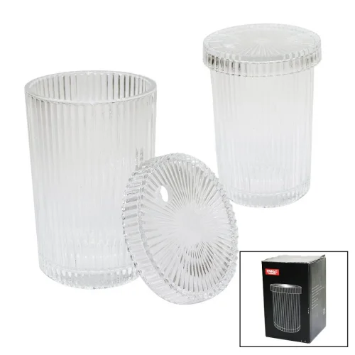 ENFA ENF-583 ( ÇİZGİLİ & CAM BARDAK ) KAPAKLI & ORİGAMİ SİTİL (KAHVE & SUNUM & MEŞRUBAT)*48