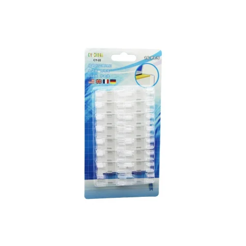 İBİCO İ10-013 ( 16PCS ) ( KALIN KABLO ) KABLO TUTUCU KLİPS (YAPIŞKANLI) ( ŞEFFAF PLASTİK MİKA KRİSTAL )*20X10