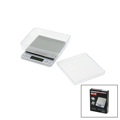 İBİCO İ11-011 SUPERIOR MINI I-2000 (3000GR/0.01GR) (MİNİ=10.5X13CM) HASSAS TARTI & TERAZİ ( ŞEFFAF PLS.KAPAK ) ( PİLLİ )*50