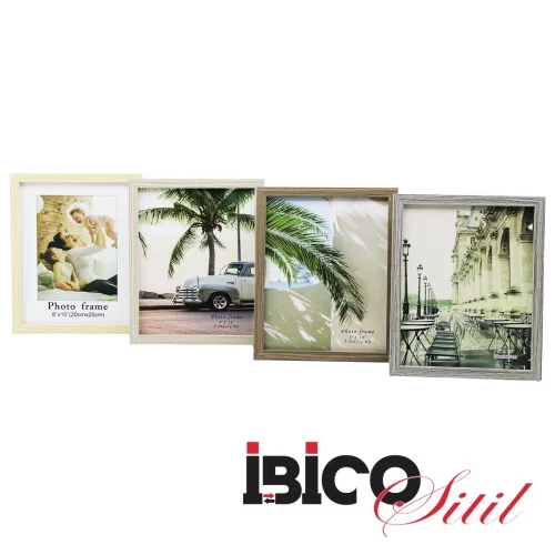 İBİCO İ12-019 ( 8X10 & 20X25CM ) ( İNCE & TEK RENK ÇERÇEVE ) AHŞAP RESİM ÇERÇEVESİ *36=K