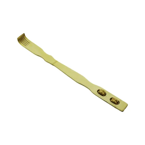 İBİCO İ13-069 ( AHŞAP ) SIRT KAŞIMA & KAŞIYICI ( 2İN1 KULLANIM= ÇİFT TEKERLİ  & EL TİPİ BAŞLIK ) ( 45CM ) *10X30