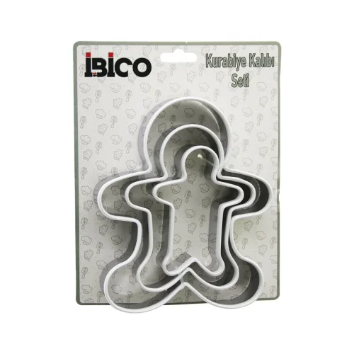 İBİCO İ22-159 ( 3 BOY ) ( METAL ) ( SİLİKON KENAR KILIFLI ) KURABİYE KALIP SETİ ( 8 X 5.5CM & 9.5 X 8CM & 13.5 X 11CM )*144
