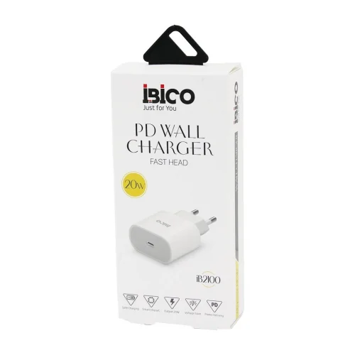 İBİCO İB-2100 ( TYPC-E ) ( BAŞLIK ) ( 20W ) ( HIZLI ) TELEFON ŞARJ BAŞLIK EV ( 5V=3.0A & 9.0V-2.22A )*5X20