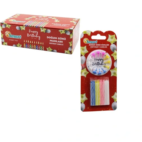 İM@-808 İM@-282 ( 15PCS ) ( İNCE ) ( RENKLİ ) DOĞUM GÜNÜ MUMU ( RENKLİ PLASTİK TUTACAK )*24X24