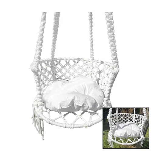 İPEK HAMAK ( DAVUL SALINCAK ) ( MİNDERLİ ) ( ÇAP:60CM ) ( 150KG.TAŞIMA KAPASİTESİ ) ( 1-ASMA HALATI & 1-ÇELİK DUBEL )*1