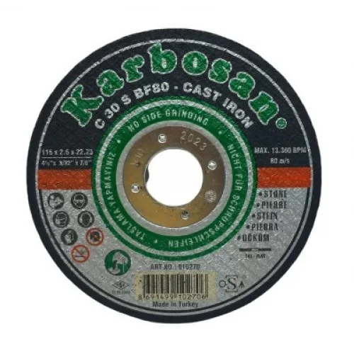 KARBOSAN 10270 SC MERMER KESİCİ DİSK ( SPRAL TAŞI ) 115MMX2.5X22*150