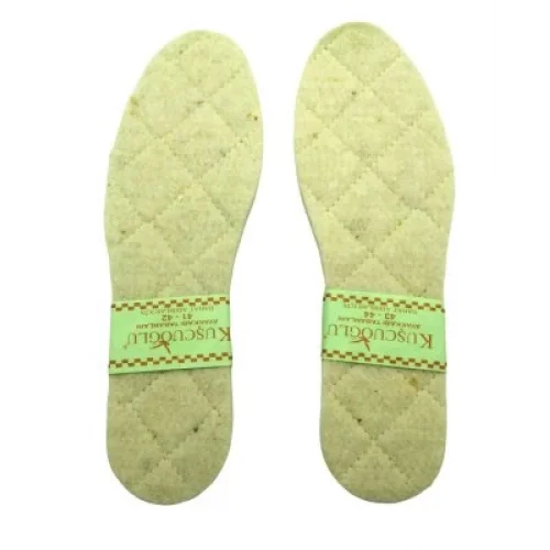 KUŞCUOĞLU KÇ-600-27003 ( DİKİŞLİ ) ( BEYAZ & ERKEK ) YÜN KEÇE ( 41-42-- 43-44)*12X63