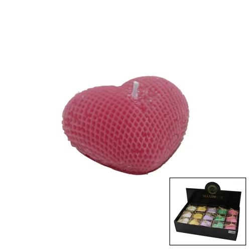 MAXİMUM MAX-2450 ( TEKLİ ) ( BÜYÜK KALP MODELİ ) ( RENKLİ & KOKULU ) MUM*30X8