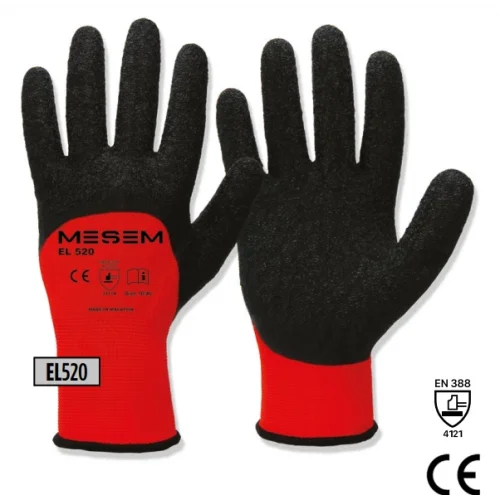 MEŞEM KIRMIZI LATEX ELDİVEN 3/4 EL520*12x