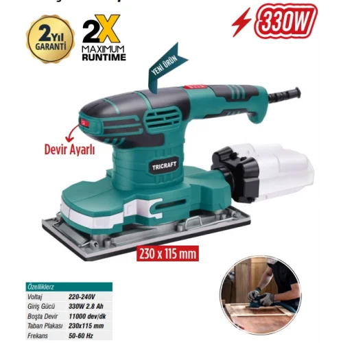 MEŞEM TİTREŞİMLİ ZIMPARA MAKİNASI 330W 7352