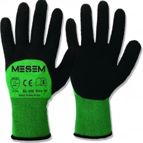 MEŞEM YEŞİL-SİYAH SOFT LATEX EL250 İŞ ELDİVENİ*12x