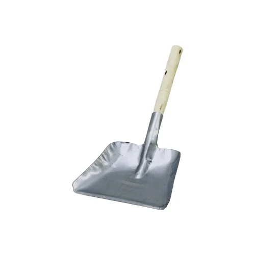 METAL ( BÜYÜK & GENİŞ ) GALVANİZ METAL SOBA KÜREK AHŞAP SAPLI*50