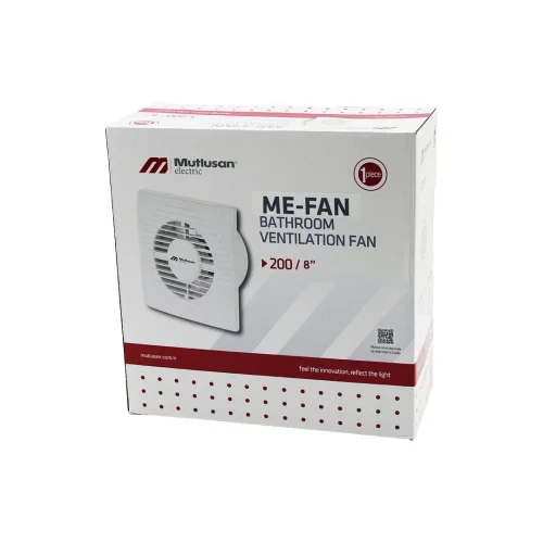 MUTLUSAN-001 211 000 200 00 00 ME-FAN (200) (8) BANYO TUVALET HAVALANDIRMA ASPİRATÖRÜ (40W) (1000RPM) (200M3/H)*6