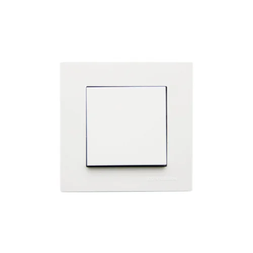 MUTLUSAN RİTA-2220 401 0201 ( POŞETLİ ) ( BEYAZ & TEKLİ ANAHTAR ) VİDALI & ÇERÇEVELİ*12X10