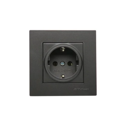 MUTLUSAN RİTA-2220 600 0295 ( POŞETLİ ) ( FÜME & TOPRAKLI PRİZ ) ÇERÇEVELİ*12X10