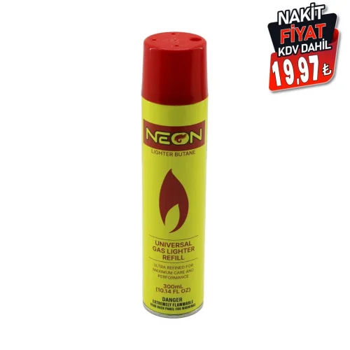 NEON CA-92880 DOT-2P M-6502 ÇAKMAK GAZI ( BÜTAN GAZ ) ( 300ML ) ( 10.14 FL OZ ) ( UNIVERSAL GAS LIGHTER REFILL )*12X8