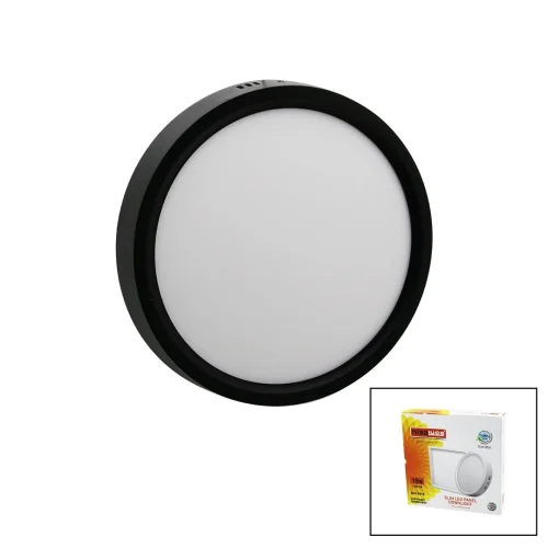 NİSALUCE EPL-18SÜ EPL-018YSU/S (18W) (SİYAH METAL KASA) (SIVA ÜSTÜ) (YUVARLAK) LED SLİM PANEL (20.5CM)(1260LM)(BEYAZ)(30.000 SAAT)*20