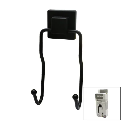 ORSA-901 ( SİYAH & 2Lİ METAL ) SARKIK ASKI ( KARE GÜÇLÜ YAPIŞKANLI ) ( 8X9X19CM)*12