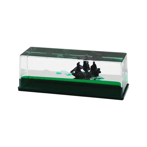 PABLITO PBT-257 ( YEŞİL SU & GEMİ ) ( DİKDÖRTGEN MİKA ) YÜZEN BATMAYAN GEMİ ( DEKORATİF BİBLO AKVARYUM ) ( 15X5X5.2CM )*48 qwe2