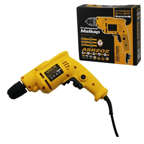 PROFESYONEL ASR-202-7131 MATKAP SIKMA & VİDALAMA ( FİŞLİ ) ( KADEMELİ HIZ AYAR ) ( OTOMATİK MANDREN ) ( 360° TUTMA KOL ) ( 580W ) ( 0.8-10MM )*10