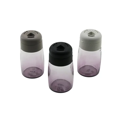 QLUX C-00271 ( STAR OVAL ) ( RENKLİ CAM ) TUZLUK & BAHARATLIK ( 100CC ) ( RENKLİ PLASTİK KAPAK= 3 SİTİL DÖKÜM ) *30=K