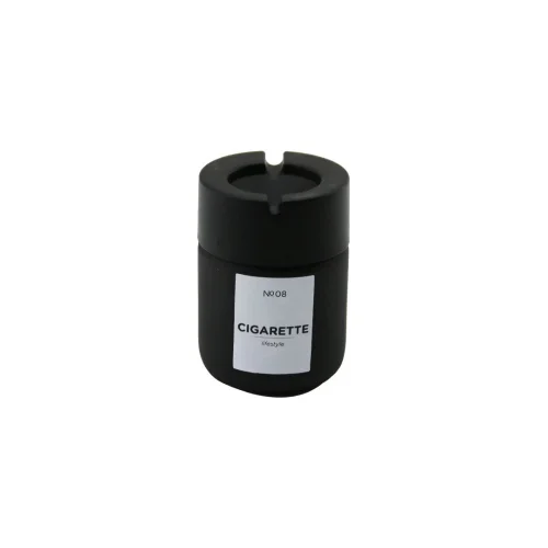 QLUX C-00549 ( 212CC ) ( SİYAH CAM ) KÜLLÜK ( SİYAH PLASTİK KAPAK ) ( ( NO-08 CIGARETTE & KÜL TABLASI )*20=K