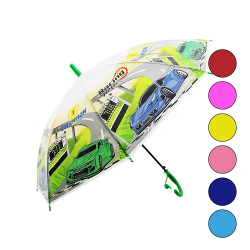 RUGBY-3313 ( GARSON ) ÇOCUK & DÜDÜKLÜ ( KIZ & ERKEK & YARI OTOMATİK ) 8 TELLİ RENKLİ RESİMLİ ŞEMSİYE*12X5                     qwe05