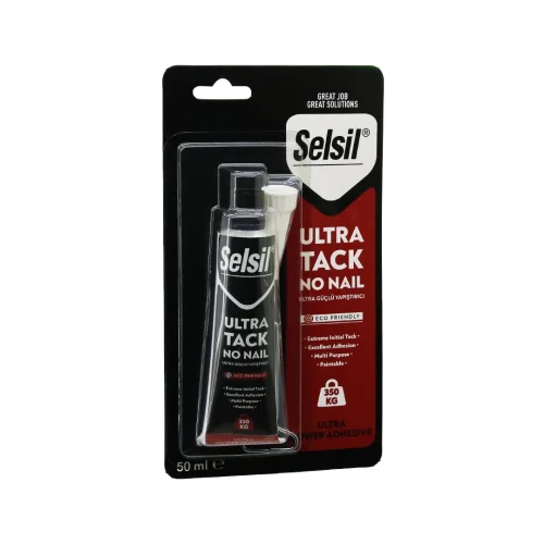 SELSİL-3104 ( 50ML ) (ULTRA TACK NO NAIL) MONTAJ YAPIŞTIRICI (METAL & CAM & PLS.& AHŞAP & BETON) BEYAZ ( 350KG)*12=K