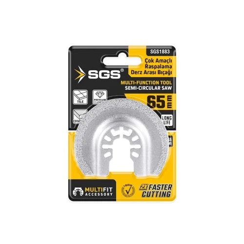 SGS MULTI-TOOLS KESİCİ VE RASPALAMA DERZ ARASI TEMİZLEME ELMAS 65MM SGS1883