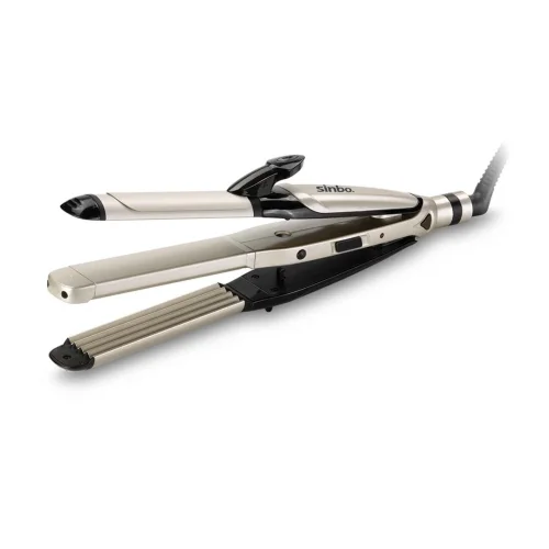 SİNBO SHD-7046 ( 3İN1=DÜZLEŞTİRİCİ-MAŞA-GOFRE ) SAÇ DÜZLEŞTİRİCİ & ŞEKİLLENDİRİCİ MAKİNE ( SERAMİK KAPLAMA )( 360° KABLO )*8