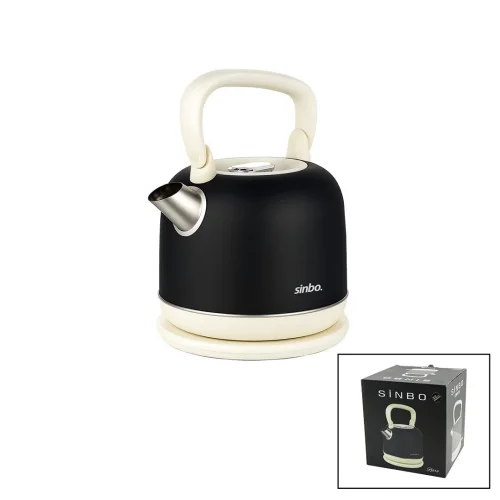 SİNBO SK-8035 ( SİYAH ) ( ÇELİK ) RETRO PENCERELİ KETTLE SU ISITICISI ( KABLOSUZ KULLANIM ) ( 2.2LT ) (360° DÖNEBİLME)*4