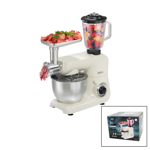 SİNBO SMX-2775 ( BEYAZ ) STANDLI MİKSER & BLENDER SETİ (3IN1)(KIYMA MAK. APARATI)(5 KADEM. HIZ AYAR )(4.5LT HAZNE & 1.5LT BLENDER)(1500W)*1