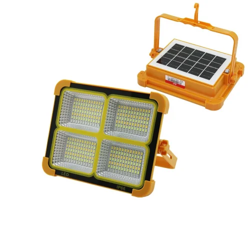 SOLAR LED LİGHT (IP66) SOLAR (PROJEKTÖR & POWERBANK) (ÇAKARLI) (KAMP & DIŞ MEKAN) (GÜNEŞ ENERJİLİ) (84X4=336LED) (12000MAH)*20