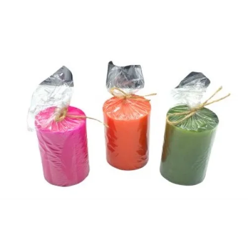 TAKOZ-005 ( SİLİNDİR RENKLİ ) ( KÖPÜK & ORTA BOY ) MUM*24=K