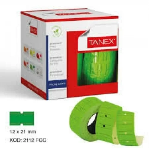 TANEX YEŞİL FİYAT ETİKETİ 12X21MM*24X24