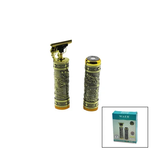 WAER WA-2074 X7 ( 2Lİ SET ) (SAÇ SAKAL KESME TRAŞ MAKİNESİ & TÜY ALMA) (BASKILI METAL GÖVDE) (T BIÇAK) (USB ŞARJLI)*60