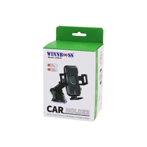 WINNBOSS CAR-01 ARAÇ & OTO TELEFON TUTUCU (360° KADEMELİ-UZAYAN-KISALAN KOL) (VANTUZLU& OYNAR BAŞ& GENİŞLİK AYARI)*100
