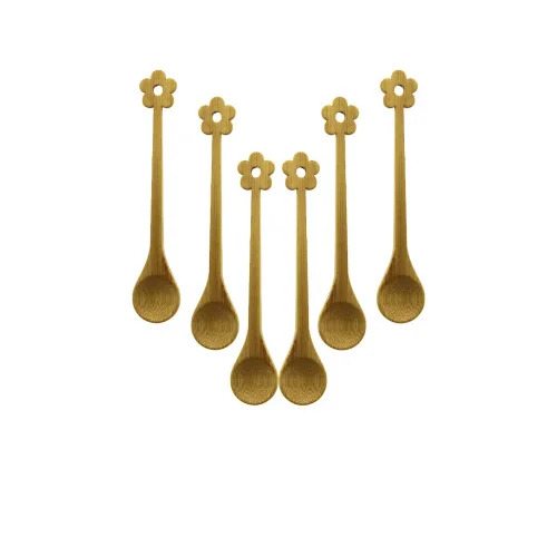 ZHU ZHİ YUAN DMR-8464 ( 6 PCS ) ( MİNİ ) ( BAMBU AHŞAP KAŞIK ) ( 14.5CM )*500